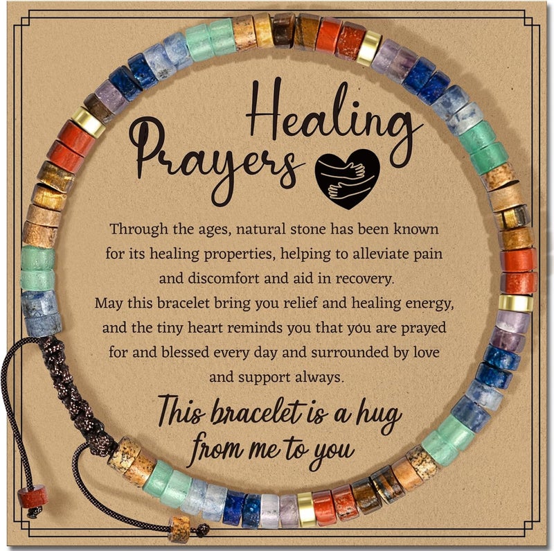 ZOKCC Inspirational Gifts Bracelets for Women: Christmas Day Gifts for Women Friends Sister Mom - Healing Natural Stone Beads Bracelets Thinking of you Get Well Soon Gift for Women - Image 1